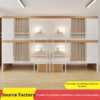 Lit superposé métallique moderne démontable pour auberge de jeunesse, appartement, dortoir d'employés, école, étudiant, double couche, capsule spatiale, personnalisable
