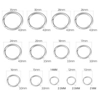 316L Acier Inoxydable Pvd Plaqué Rond Ressort O Anneau Fermoirs Rond Mousqueton Serrure Connecteur Sécurisé pour Bijoux Porte-clés