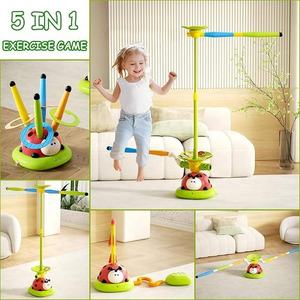 5 in 1 giocattoli musicali per il lancio di anelli lanciarazzi per bambini giochi giocattolo per evitare gli ostacoli - Product Image 2