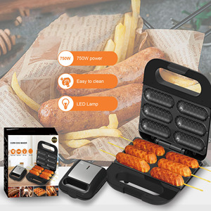 Hot Dog Maker Electric Griddle 6 Slots Non-Stick Double-Sided Heating Corn Dog Machine For Breakfast Cooking - Product Image 2
