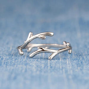 T0686 Anello a forma di pianta in argento, stile bohémien, gioiello unisex alla moda, regalo per lei e per lui - Product Image 2