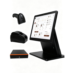 Terminal de punto de venta (TPV) Android con pantalla táctil de 15.6 pulgadas, 2GB+32GB, pantalla opcional para el cliente, cámara y terminal de auto-pedido para restaurantes - Product Image 1