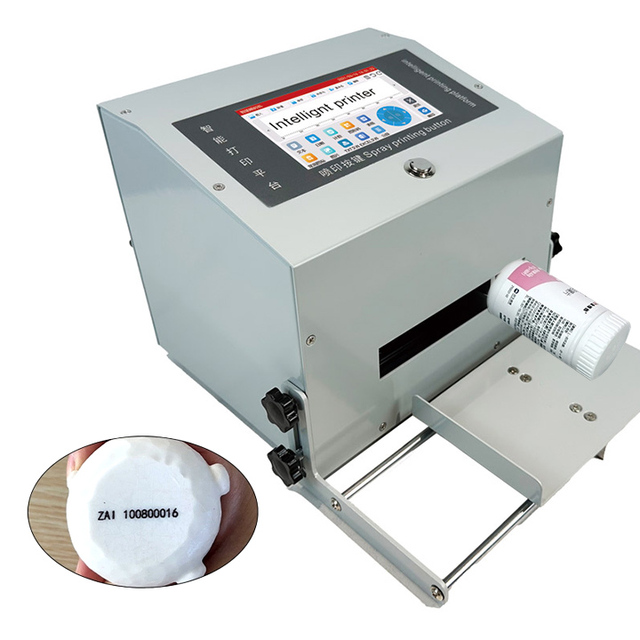 High Quality 600dpi Automatic Desktop Inkjet Label Printer for Wholesale QR Code Barcode & Food Packaging on Bags Bottles Caps