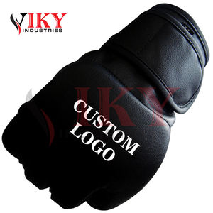 Gants de combat MMA professionnels personnalisables avec logo, gants demi-doigts pour la lutte - Product Image 3