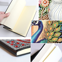 Kit de Diario de Pintura de Diamantes 5D, Set Completo de Manualidades con Diamantes de Imitación, Cuaderno de Arte de Diamantes en Blanco para Proyectos de Arte Hechos a Mano