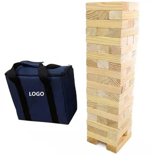 Juego de Bloques de Construcción Gigantes de Madera Tipo Torre Tambaleante con Bolsa de Transporte - Product Image 3