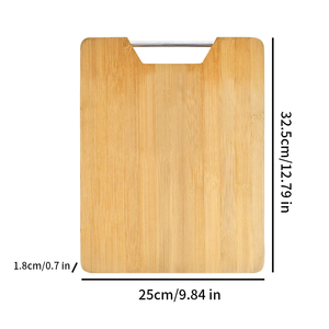 Tabla de Cortar de Bambú Resistente con Mango de Metal, 1.8 cm de Grosor, Tabla de Picar de Alta Resistencia para Chefs Profesionales, Nueva - Product Image 3