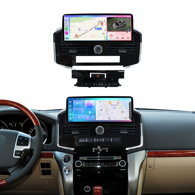 12.3 Inch Car Radio Frame Dash Panel Kit Wireless Carplay Android Auto DVD Player DSP for Toyota Land Cruiser 2007-2022 Screen