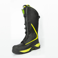 Chaussures de sécurité d'extérieur en gros, antidérapantes et imperméables, ignifuges, antistatiques, anti-déchirure, bottes de pompier à tige longue