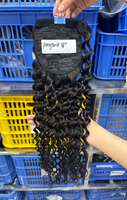 Extensions de cheveux naturels en queue de cheval avec clip, 100 grammes, couleur naturelle, pour femmes