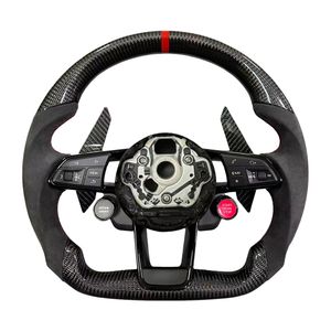 Volant R8 pour <span class=keywords><strong>Audi</strong></span> A1 A3 A4 A5 A6 A7 A8 Q3 <span class=keywords><strong>Q5</strong></span> Q7 R8 RS8 S8 Amélioration et modification de course Volant en fibre de carbone - Product Image 1