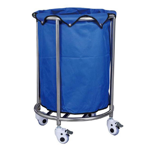 Mobilier d'hôpital Chariot à <span class=keywords><strong>linge</strong></span> d'hôpital en acier inoxydable 304 Chariot à déchets médicaux Panier à <span class=keywords><strong>linge</strong></span> sale Bassin facilement assemblé - Product Image 6