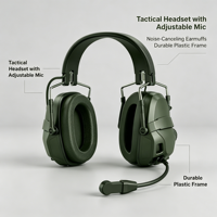 Omfox 5.3 Headphone Over Ear Berkabel Nirkabel Mode Ganda Headset Profesional IPX3 Kontrol Tombol Latensi Rendah