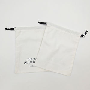 Low MOQ Organic Cotton Drawstring Earrings <b>Gift</b> <b>Bag</b> Custom Logo Silk Screen Printed Canvas <b>Fabric</b> Pouch Recyclable Jewelry - Product Image 4