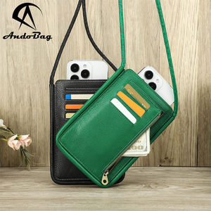 AndoBag Fashion Phone Crossbody Bags for Men Women Genuine Cow Leather Shoulder Bag Card Holder <b>Small</b> Wallet <b>Purse</b> 3057 - Product Image 1