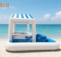 Bar gonflable commercial en PVC épais de 0,9 mm avec sièges portables, tente de bar gonflable avec piscine pour adultes