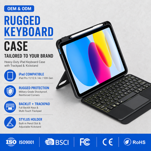 <span class=keywords><strong>2023</strong></span> Offre Spéciale Chine Vente en gros Étui clavier en cuir rétro-éclairé à LED pour <span class=keywords><strong>iPad</strong></span> avec interface USB et pavé tactile Nouveau produit - Product Image 1