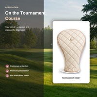 Housse de tête de driver de golf unie, minimaliste, prête pour la broderie, surface vierge, service de couture, économique, pour clubs et revendeurs