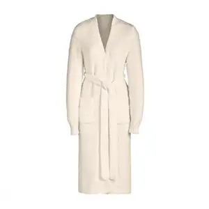 2021 autumn winter warm casual Lounge Wear solid full length belted sleepwear breathable women push knitted bathrobes