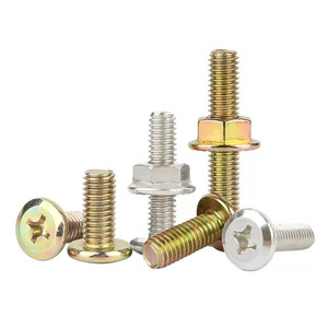 Acier au carbone, couleur zincée, M6 Pf. Vis à tête fraisée plate cruciforme pour meubles métriques - Product Image 5