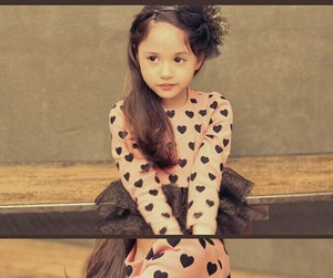 Wholesale Children Clothing Sweet Long Sleeve Heart Printed Prince Dress With Mesh for Kids Little Girls From China Manufacturer - Product Image 5