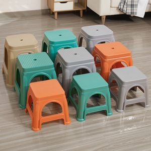 Plastic <b>Stool</b> Stackable Durable Home Use Living Room <b>Bathroom</b> Modern Minimalist Design - Product Image 3