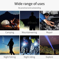 1200-5000 Lumen lampe de poche main LED torche Flash lumière extérieure 1200 Lumen XML T6/P50/P70 Linterna étanche Zoomable lampe de poche