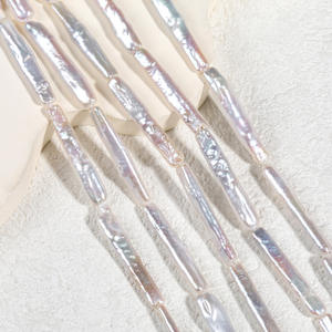 Wholesale New Strong Light Natural Freshwater Baroque Rectangular DIY Jewelry Accessories <b>Loose</b> Silver Freshwater <b>Pearls</b> Bar - Product Image 4