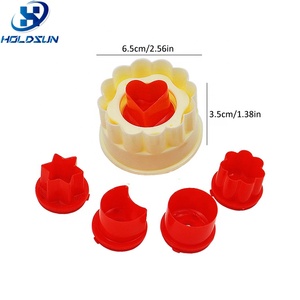Ensemble de 5 emporte-pièces à biscuits en plastique PP, couleur personnalisée, écologique, sans danger pour les aliments, lavage à la main recommandé pour une utilisation facile, outils de pâtisserie - Product Image 2