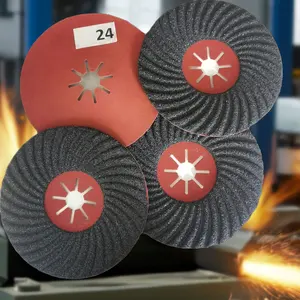 磨料4.5英寸15毫米半柔性碳化硅研磨盘瓣盘抛光用于不锈钢和金属研磨