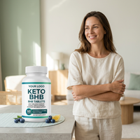 Complément de Comprimés Keto Végétaliens à Base de Cétones avec Gestion Exogène pour Adultes, Soutien Sportif et Boost de Performance, 60 Comprimés 60g OEM ODM