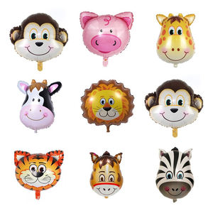 Safari Dier Hoofd Ballonnen Aap Leeuw Zebra Varken Koe Kangoeroe Folie Dier Ballon Voor Verjaardagsfeest Decoratie - Product Image 2
