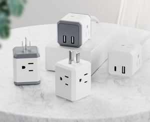 <span class=keywords><strong>Convertitore</strong></span> USB portatile 4 vie presa presa cubo con 2 Usb Adattatore <span class=keywords><strong>convertitore</strong></span> da viaggio per la casa e l'ufficio - Product Image 3