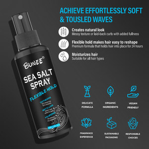 60ml Hydrolyzed Red Algae Extract Sea Salt <strong>Hair</strong> Spray for Men Texturizing Styling <strong>Waves</strong> Strong Moisturizing Natural Shine - Product Image 3