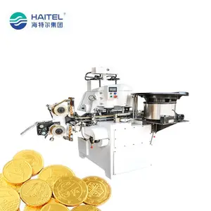 Hydraulische Goldfolien-Wallmaschine für Münzschokolade mit Zuführungssystem