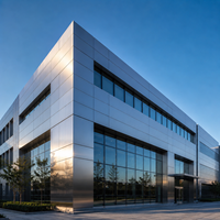 Panneau composite en aluminium extérieur de 4 mm, plaque ACP pour revêtement mural de façade de bâtiment commercial