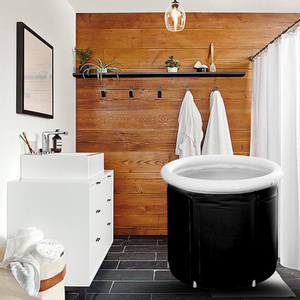<span class=keywords><strong>Baignoire</strong></span> à glace isotherme recyclée améliorée avec thermomètre intégré, tapis <span class=keywords><strong>noir</strong></span>, pour soins de santé, usage universel - Product Image 3