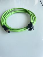 Connecteur femelle M12 D Code 4 broches étanche IP67 vers RJ45 femelle droit avec câble Profinet Cat5e haute flexibilité et haute vitesse