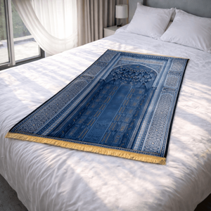 Tapis de prière turc en peluche douce Janamaz Sajada pour hommes et femmes - Tapis de prière solide pour le Ramadan et les cadeaux de l'Aïd - Product Image 4