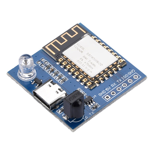 ESP8266MOD Infrared Transmitter-Receiver Module NEC Protocol Wi-Fi Transparent Transmission ESP12F Development Board