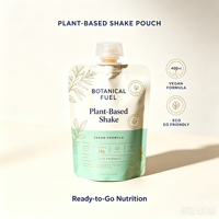 Pochette souple personnalisée avec bec verseur, qualité alimentaire, anti-fuite, pour boisson protéinée végétalienne, boisson nutritive, logo personnalisé OEM