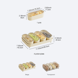 UFORU Bandejas De Comida Personalized Sectioned Plastic Platter Food <strong>Snack</strong> <strong>Trays</strong> - Product Image 4