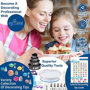 Cake Decorating Supplies Kit Baking and Piping Set of 194PCS Decoration Tools Starter Guide - Product Image 5