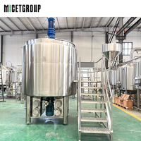 Cuve de mélange industrielle de haute qualité 4000L, cuve de stockage alimentaire, cuve de fermentation de bière avec agitateur mélangeur