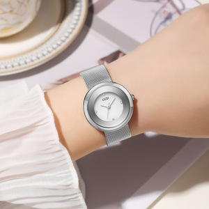 Reloj de pulsera de malla avanzado para mujer, reloj de lujo ligero para mujer, reloj de cuarzo impermeable para mujer - Product Image 3