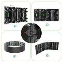 P2.6 P2.9 P3.91 P4.81 500X500 мм Уличная и внутренняя арендная LED-видеостена, изогнутый гибкий LED-дисплей