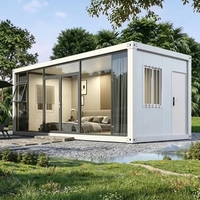 Maison préfabriquée moderne de 20 pieds, conteneur détachable et extensible, maison ignifuge A1, villa modulaire de luxe pour usage résidentiel et bureautique