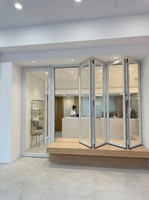 Ventana Plegable de Aluminio con Doble Vidrio para Balcón, Diseño Moderno, Pantalla Plegable Resistente al Viento, Ventana Exterior Bifold