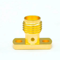 Conector Coaxial RF SMA-KFD161-1, Tipo Flange de 2 Orificios, Cabeza Hembra, Pines Chapados en Oro, 50 Ohmios, DC-18GHz