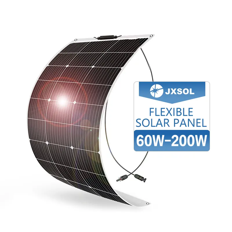 Высокоэффективная пользовательская солнечная панель 100 ватт ETFE 12 В 60 Вт 80 Вт 100 Вт 120 Вт 150 Вт 180 Вт 200 Вт полугибкая солнечная панель для домашнего использования
